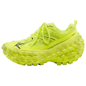 Balenciaga Bouncer Fabric Lace-Up Low-Top Sneakers for Women in Green