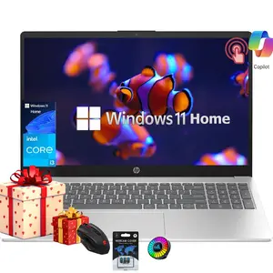 HP 15.6" Touchscreen Laptop | Win 11 Home, 13th Gen i3, Copilot AI, Up to 32GB RAM, 512GB SSD, Wi‑Fi 6, Bundle Accessory,Suit for Business&Student