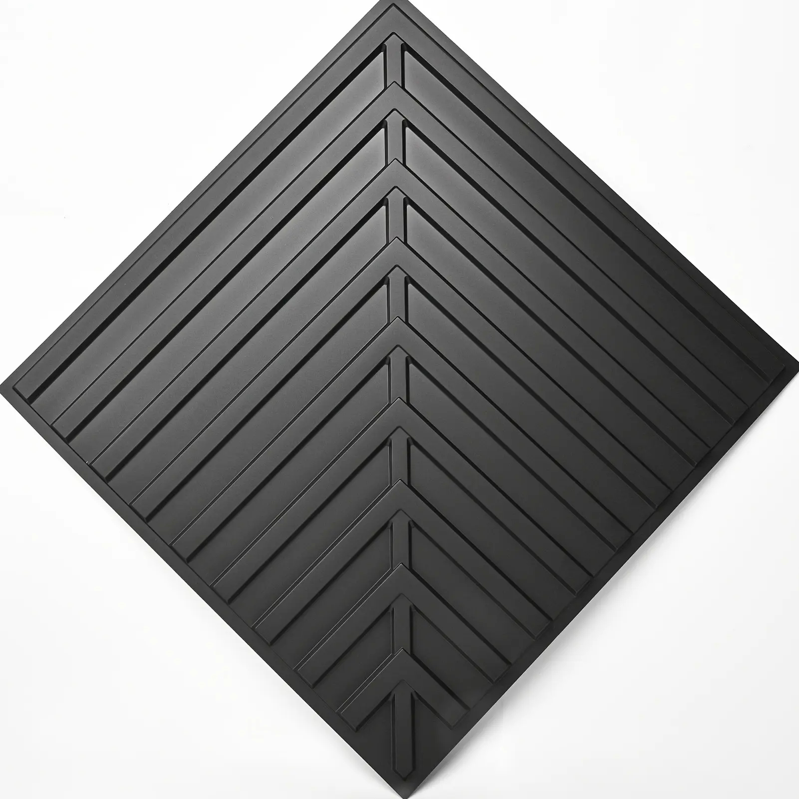 12pcs Drop Ceiling Tiles, 24x24 Inch PVC 3D Textured Panels for Living Room Bedroom Interior Wall Decor Office, Cover 48sq.ft, Black