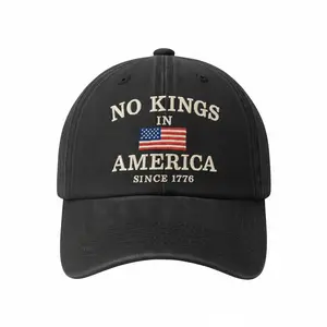 No Kings in America Hat, Anti Trump Baseball Cap, Political Hat, Anti Maga Hat, Crown No Kings Hat, Washed Color Hat, Nope Kings Hat