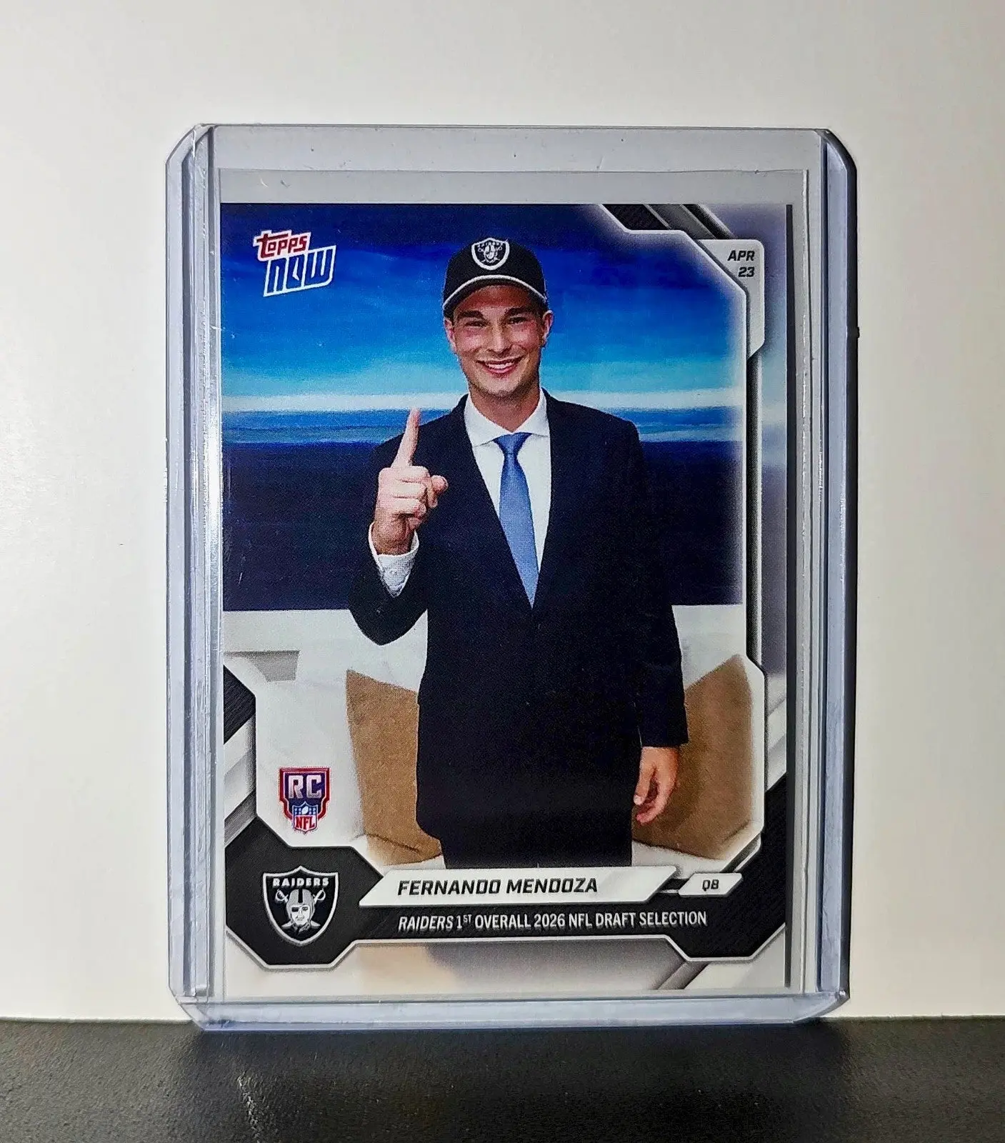 Fernando Mendoza Rookie 2026 Topps Now Draft Night #FMEN Card Las Vegas Raiders