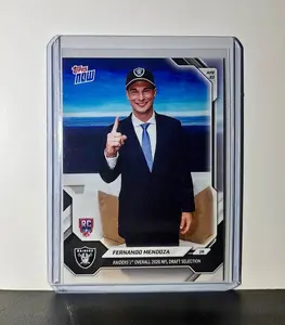 Fernando Mendoza Rookie 2026 Topps Now Draft Night #FMEN Card Las Vegas Raiders