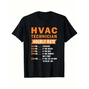 Funny HVAC Technician Quote T-Shirt - Unisex Casual Round Neck Short Sleeve. 100% Cotton. Black With Orange Humorous Design. S-XXXL. Perfect For HVAC Professionals Or Casual W graphic tees men crop tops summer outfits for men summer tops T-Shirt