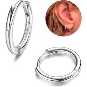 Women's small earrings, men's earrings, hypoallergenic cartilage spiral puncture sleep earrings, sensitive ears 8mm/10mm/12mm
