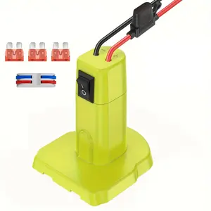 Battery Adapter Converter for Power Wheels, Compatible with Ryobi 18V ONE+ Batteries, Built-in On/Off Switch, Fuse Protection and Wire Connectors.