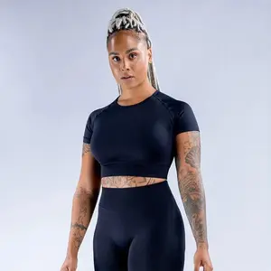 Seamless Sleeveless Sports Top for Women with logo – Summer Sportswear, 90% Nylon/10% Elastane, sporty round neck, high-waisted athletic gym wear, workout crop top, tracksuit outfit sculpt fit