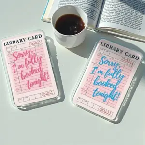 Sorry I'm Booked Tonight Kindle Phone Grip Library Card Magnetic Kindle Holder Kindle Accessories Bookish Merch Gift for Book Lover