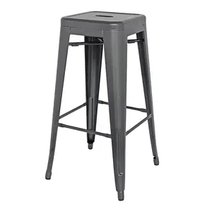New Pacific Direct Metropolis Metal Backless Bar Stool, (Set of 4) 938630-GM