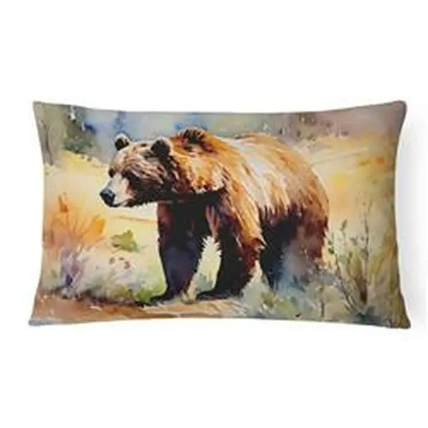3 x 16 x 12 in. Grizzly Bear Throw Pillow