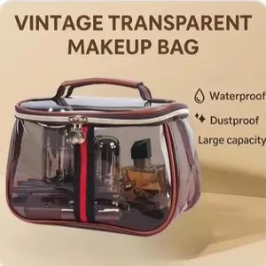 Vintage Waterproof Makeup Travel Organizer Portable