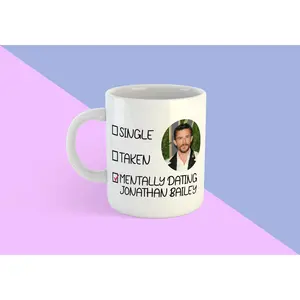 [Sale Up To 50%] Jonathan Bailey Mug Mentally Dating Fan Gift - 11oz & 15oz Dishwasher Safe