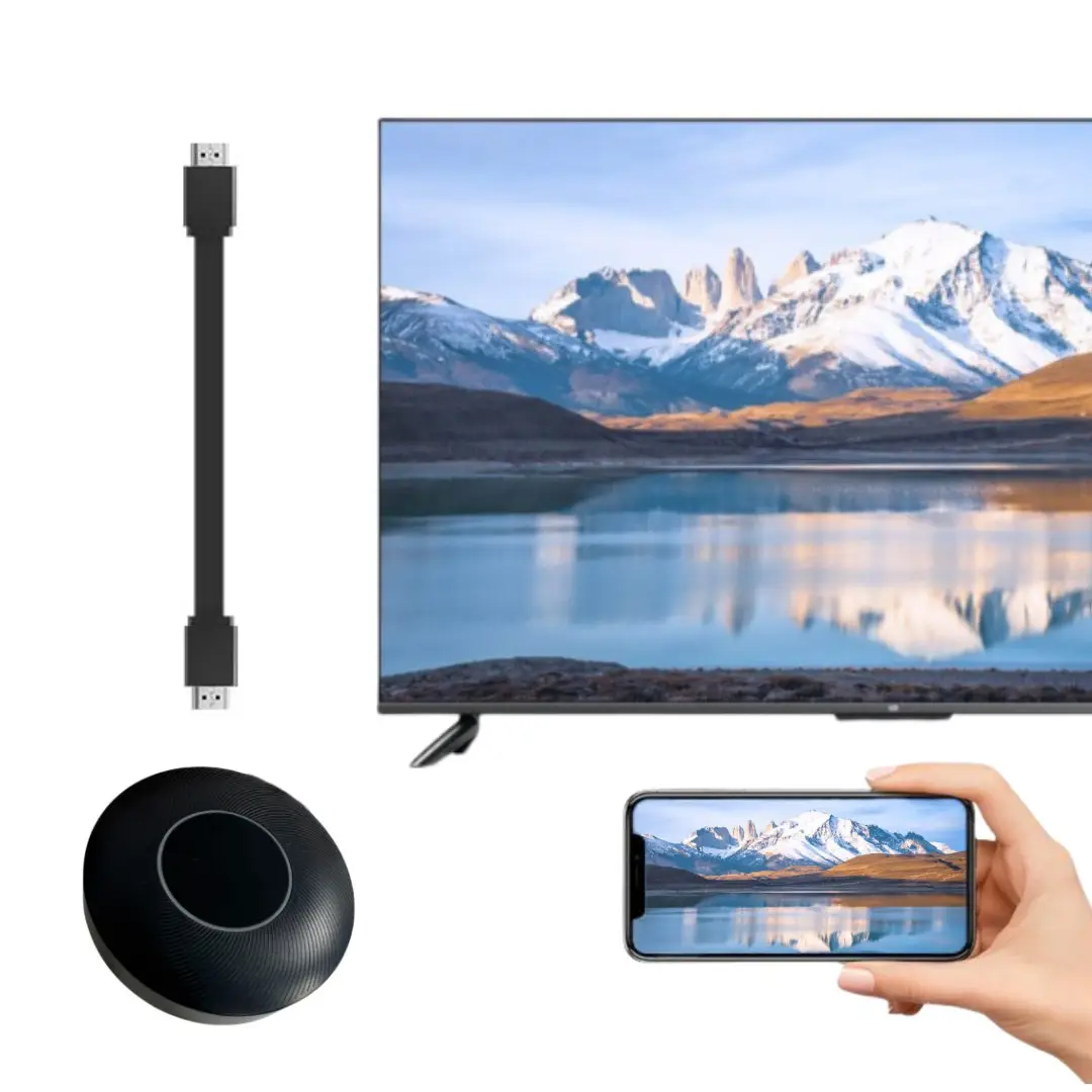 Wireless Screen Projector HD TV Monitor Portable Mobile Phone Connection TV Monitor HD Wireless 5G 4K Horizontal and Vertical Screen Connector Wireles