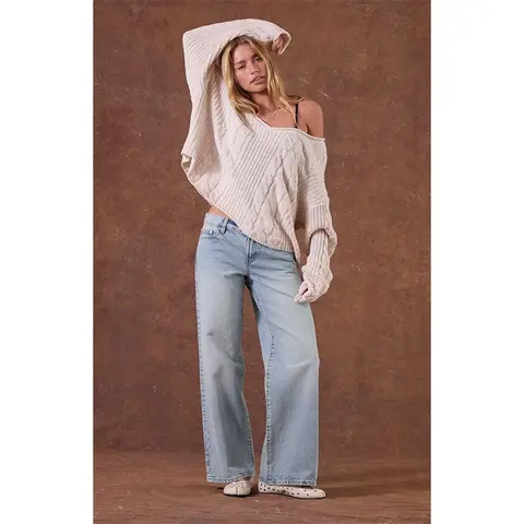 Pacsun Women's Casey Low Rise Baggy Jeans Lighter Blue