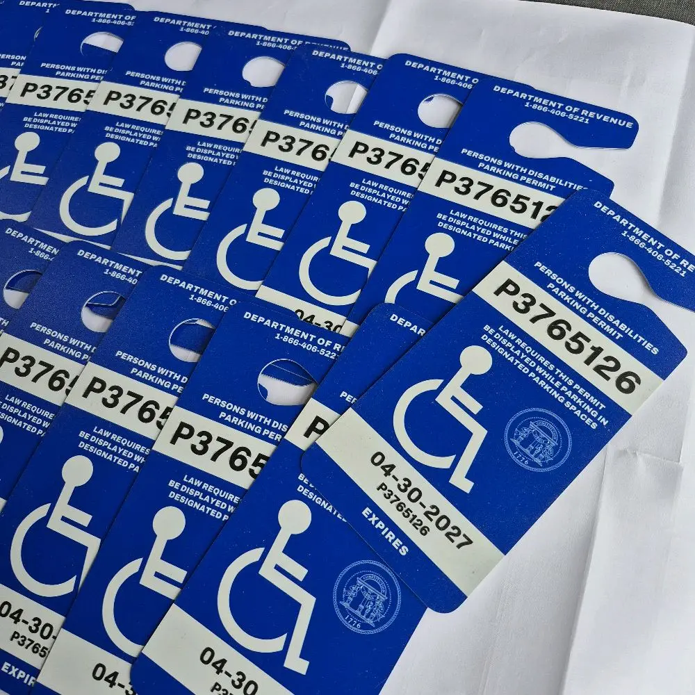Handicap Parking Permit Placard P3765 Generic.  Other States Available at fast handicap permits com