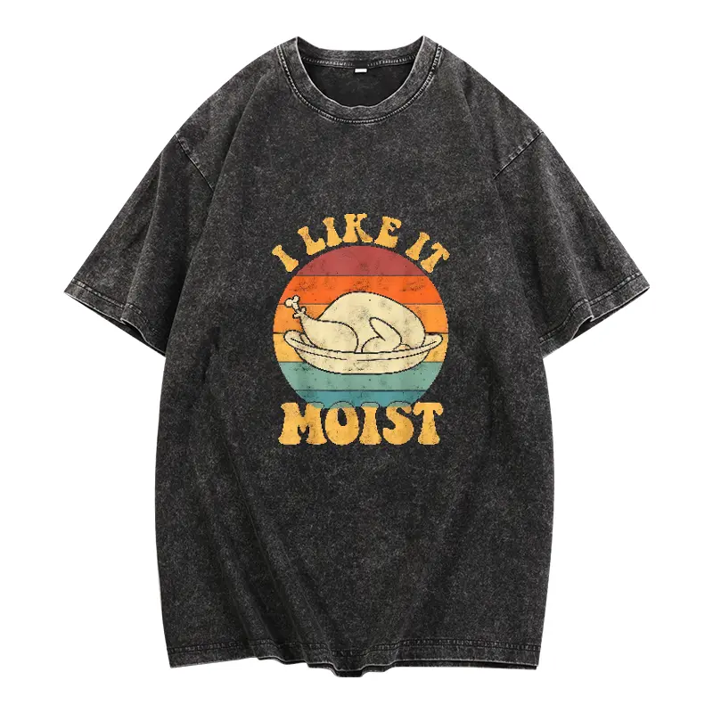 washed T-shirt-black