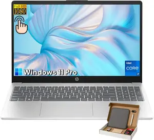HP 15.6-inch Touchscreen Laptop Computer - Intel 10-Core i7-1355U Up to 5.0GHz, Intel Iris Xe Graphics, Windows 11 Pro and Copilot AI for Business & Student, Wi-Fi 6 (16GB RAM | 1TB SSD)