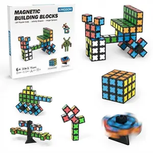 Magnet Fidget Spinner Mini - 8 Blocks, 3 in 1 Toy: Transformable Fidget Spinner, Infinity Cube, 2x2 Puzzle Cube, Easter Basket Stuffers for Kids/Adults, STEM Sensory Stress Relief Toy Visit the TOSY Store