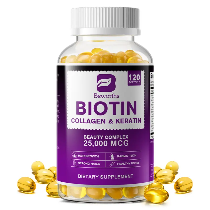 High-Potency Biotin Protein Capsules, Hair Growth & Strengthening, Nail & Skin Nourishing, Daily Nutritional Supplement for Adults