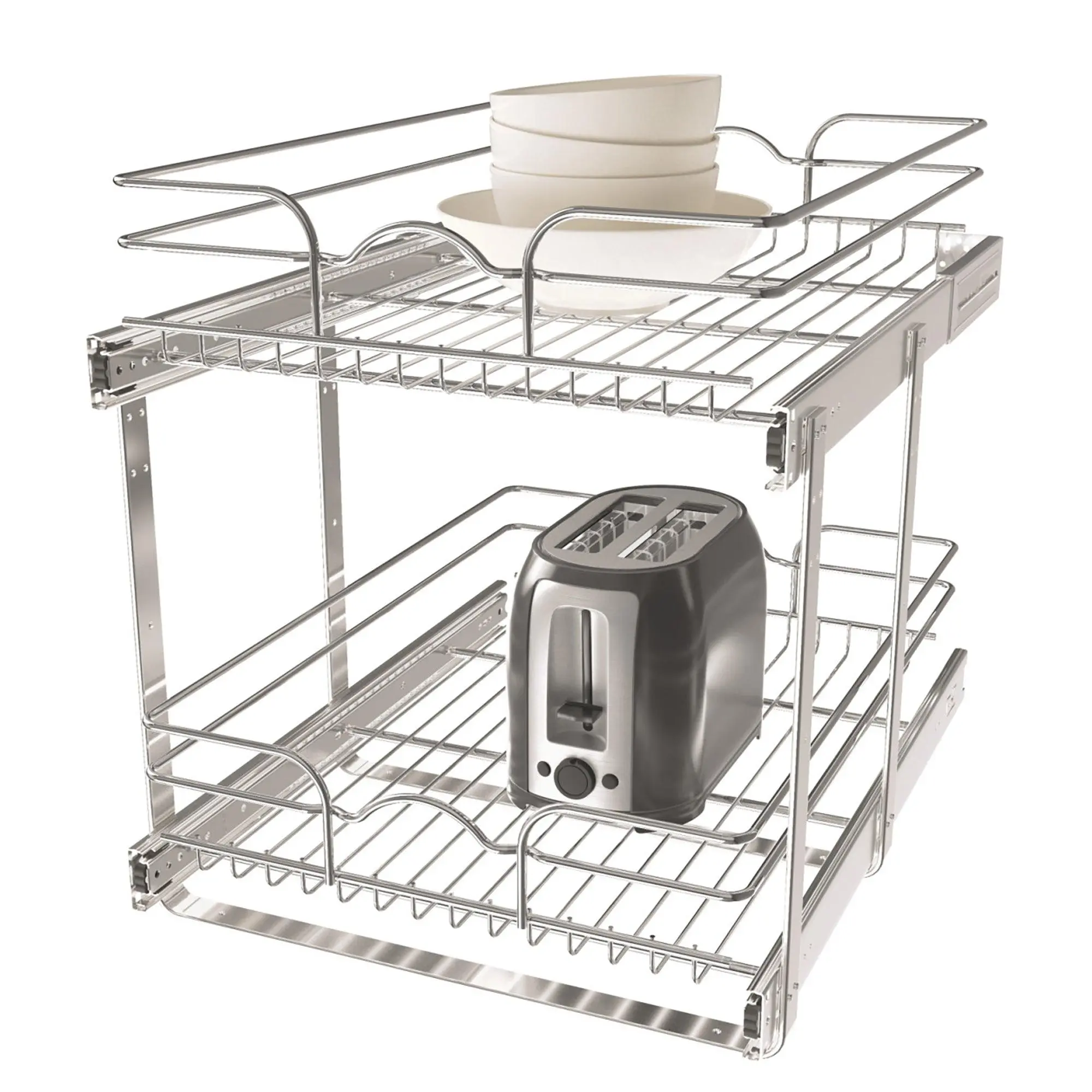 Rev-A-Shelf Kitchen Cabinet Pull Out Shelf Organizer, 18 x 22 In, 5WB2-1822CR-1