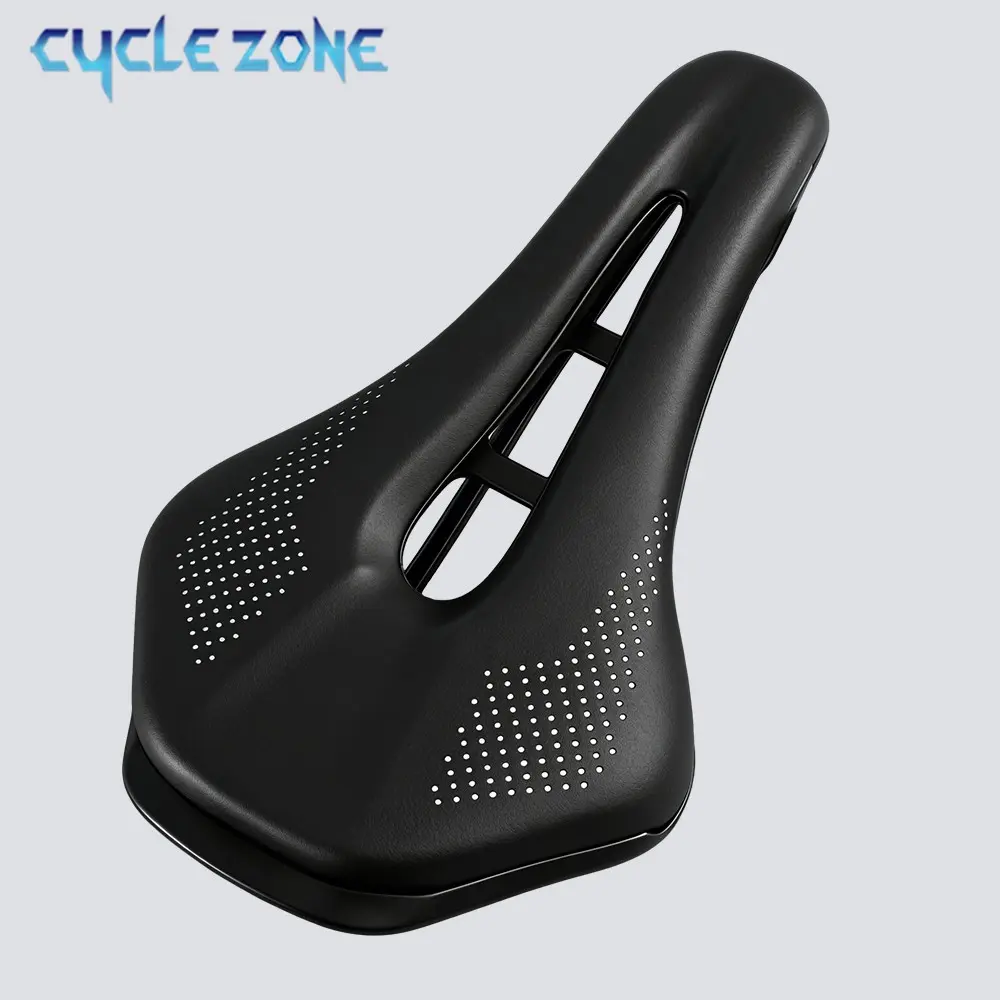 Bicycle Saddle Comfortable Bike Seat Wear-resistant PU Leather Hollow Road Bicycle Parts Cycling Saddle Bike Cushion Bike Accessories