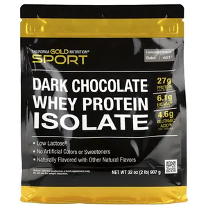 California Gold Nutrition Sport, Whey Protein Isolate, Dark Chocolate , 2 lb (907 g)