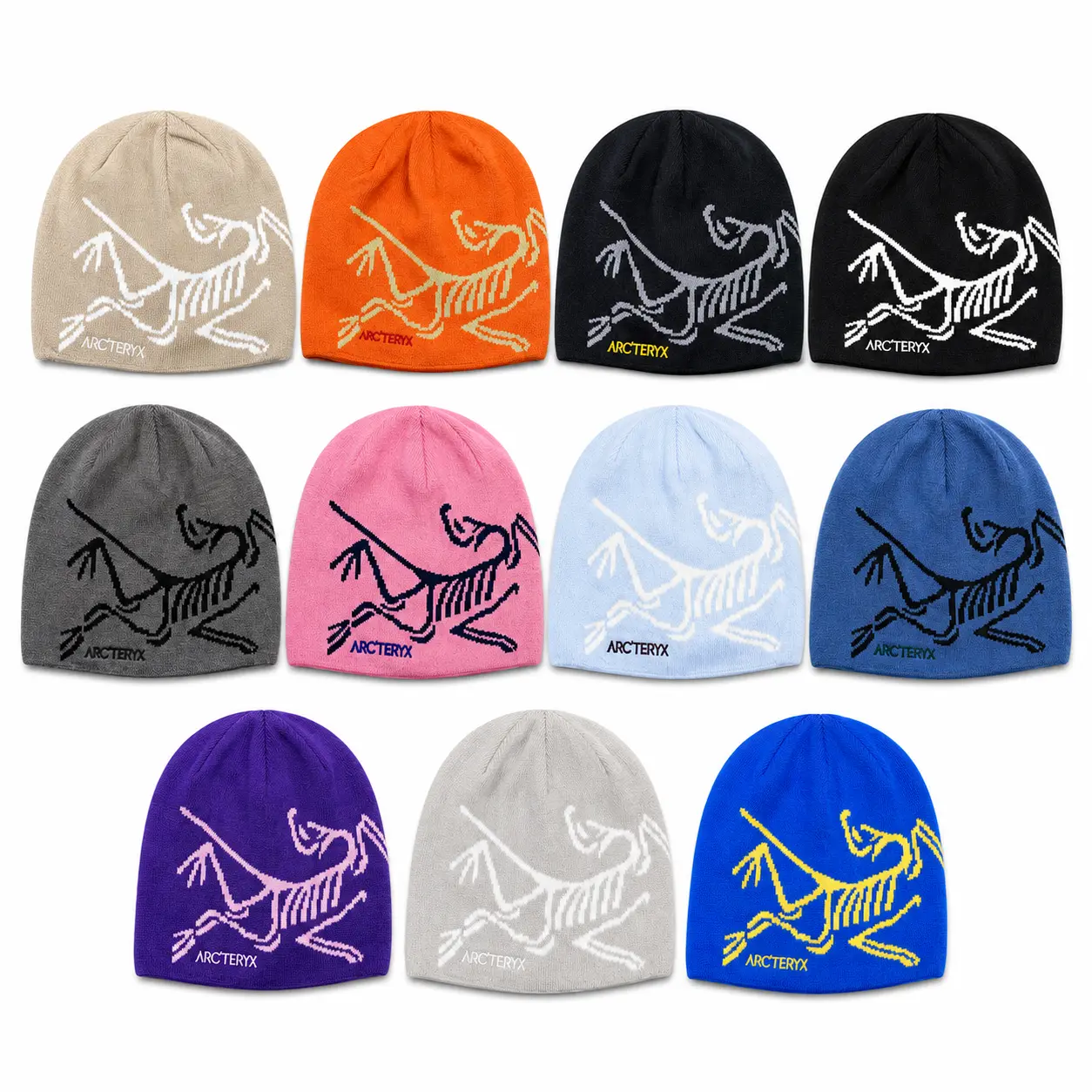 Arc'teryx winter knit beanie for men and women, soft cozy fit, outdoor adventure hat, ski beanie, hiking cap, casual streetwear, breathable knit, cold weather essential, perfect gift for winter.