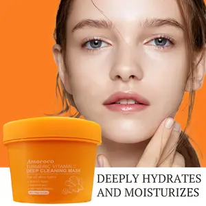 Turmeric vitamin C deep cleaning facial mask - deep cleaning and moisturizing, suitable for all skin types, men and women! Extremely practical in winter
