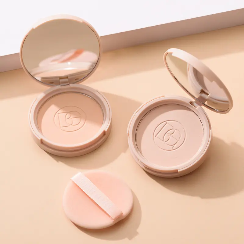 BEAUTY GLAZED Flawless Pressed Powder, Oil Control Setting Powder, Long-Lasting Waterproof, Matte Natural, Lightweight Portable Makeup 0.35Oz