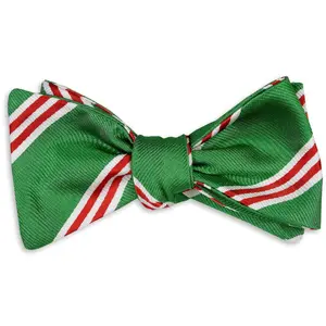 Holly Stripe Bow Tie