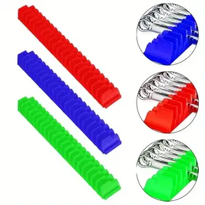 Portable Magnetic Tool Organizer - No-Installation Strong Magnetic Base, Space-Saving for Drawer/Wall, Holds Wrenches, Sockets, Nuts & Bolts, Essential for Workshop & Home, Modular Wrench Organizers