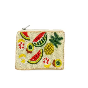 Ladies Summer Fruits Fully Beaded Coin Purse