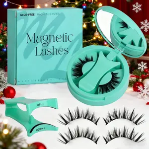 Magnetic Eyelashes Multi-Set, Mint Magnetic Lashes DIY Extension, Waterproof Reusable No Glue Natural Look, Easy Use Christmas Gift