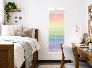 Continuous Wall Calendar | Choose Your Year | Minimal Year Planner | Sunday or Monday Start | 16" Wide x 45" Tall