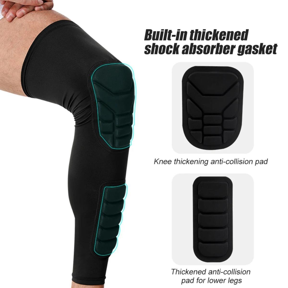Knee Pads Long Leg Sleeves Honeycomb Padded Knee Guards for Men Women Basketball Cycling Outdoor Sports Knee Protection