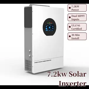 7.2KW DC48V to 110V/120V or 220V/240V split-phase inverter, dual MPPT solar inputs with a maximum of 4500W, 4500W, 150A, maximum solar open-circuit voltage 500V input, UL1741 certified