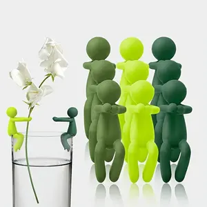6pcs Colorful Plant Supports - Plastic Flower Stands with Unique Designs for Easy Plant Cultivation and Flower Holding, Ideal for Home and Office Decor, Office Decor | Modern Plant Holder | Durable Plastic, Flower Vase