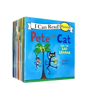 Pete Cat Natural Phonics Learning Mini Book Set, Engaging 12 Books for Kids Ages 3-6, Long and Short Vowel Introduction, Professional Reviewed