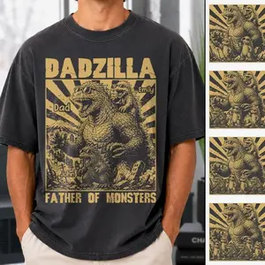 Personalized Dadzilla T-Shirt Father Day Gifts for Dad Funny Papa Tshirt Cool Daddy Dinosaur Tee Vr2 473