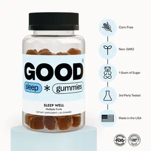 Good Gummies Sleep Well - Melatonin,Vitamin B6, Passiflora Extract, Gelatin-Free, Gluten-Free, Vegan & Non-GMO for Better Sleep