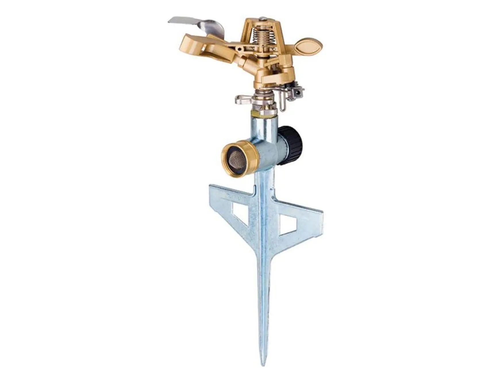Melnor Inc Heavy Duty Outdoor Pulsating Garden Sprinkler with Metal Step Spike - 9536CH, UPC: 042206145994, Allows Unit-to-Unit Connections, Easy Placement in Hard Soil, Irrigates Soil for Lawn & Garden
