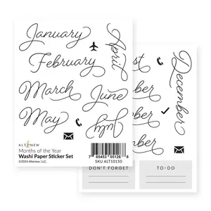 Months of the Year Washi Paper Sticker Set