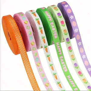 Easter Ribbon with Free Foil, Perfect for Gift Wrapping, Party Decorations, DIY Crafts, Enhance Your Celebrations
