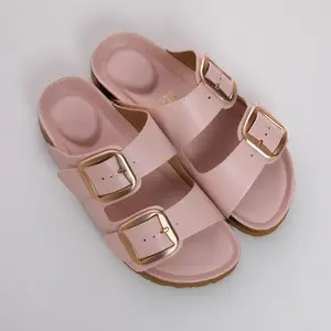 Women's Double Buckle Chunky Slide Sandals
