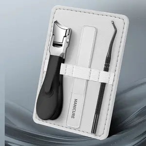 3-Piece Set Ultra-Sharp Large Opening Nail Clippers, High-End Anti-Splash Toenail Clipper, Thick Toe Nails, Professional Grade
