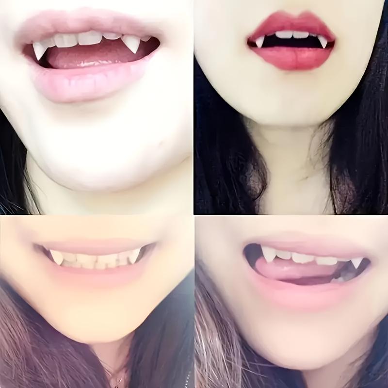Vampire Fangs Set with Adhesive Particles - Perfect for Cosplay and ...