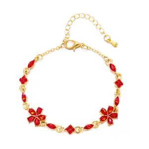 Summer New Floral Bracelet |       Fresh & Dainty Crystal Flower Bracelet, Matching Bestie Style, Fashion Versatile Hand Jewelry