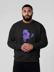 4-Graphic sweatshirt for weekend vibe — main character energy 	Long-sleeve crewneck sweatshirt -suaigozi Menswear Hoodie