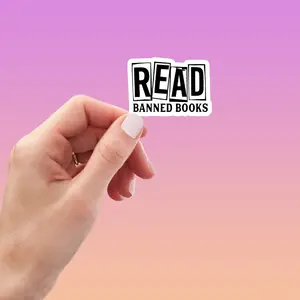 Read Banned Books Funny Sticker