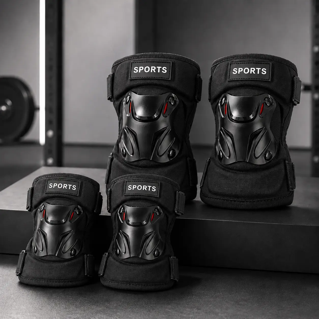Motorcycle & E-bike Protective Gear, Anti-Fall Knee and Elbow Pads for Cycling, Food Delivery Riders, and Outdoor Sports