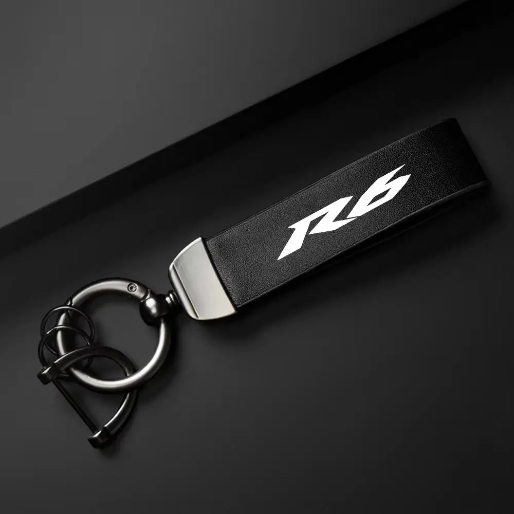 PU Leather Motorcycle Keychain Holder for Yamaha YZF R6 2016-2020, Heavy Duty Keychain, Durable and Stylish Design, Perfect Gift for Yamaha Fans, Keychain Parking Key, Key Rings Heavy Duty